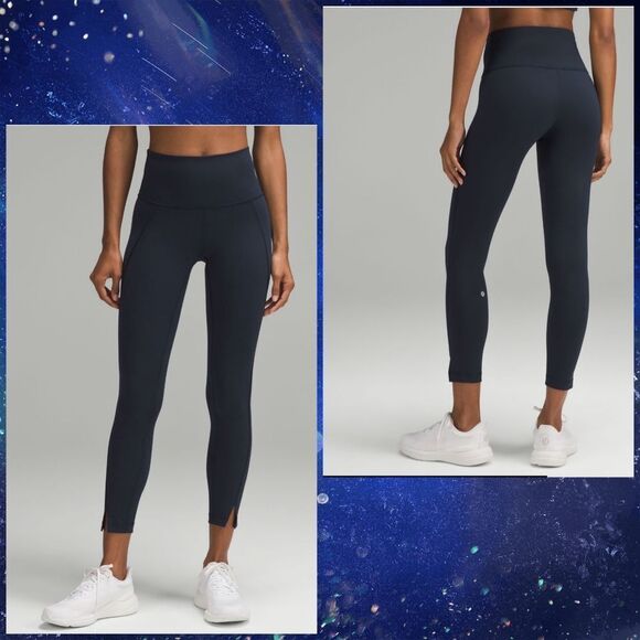 Lululemon Wunder Train High-Rise Tight 25" Hem Slit true navy blue size 2 nwt - Picture 2 of 7